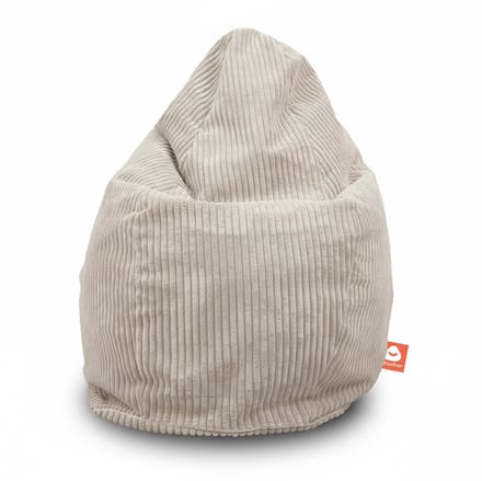 Whoober Barça – Peer Zitzak – Crême dik ribfluweel – Comfortabel & Duurzaam