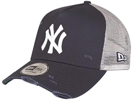 New Era New York Yankees Navy MLB Distressed A-Frame Verstelbare Trucker Cap - One Size