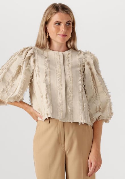 Minus Venja Short Jacket Jassen Dames - Winterjas - Beige - Maat 38