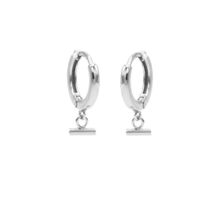 Karma hinged hoops symbool horizontal tube zilver M2974HIN