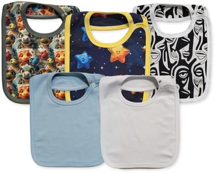 Dartomik - Slabbetje - 5 Stuks - Katoen - Verstelbaar