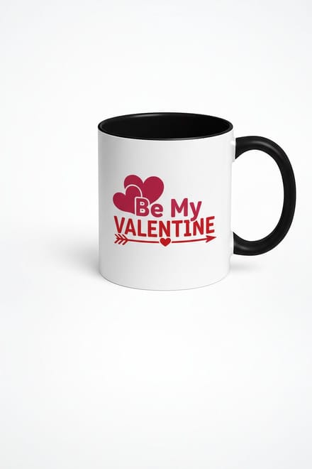 Valentijn Mok 'Be My Valentine' - Romantisch Cadeau met Hartjes & Pijl Design