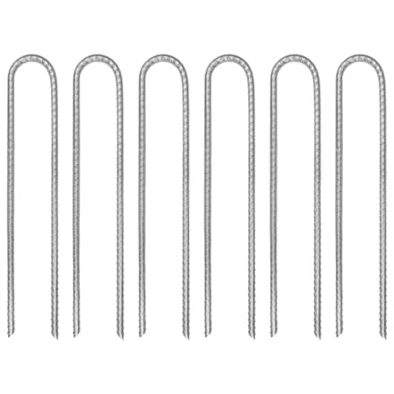 vidaXL - Tentharingen - 6 - st - U-vormig - Ø8,5 - mm - 30 - cm - gegalvaniseerd - staal