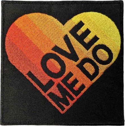 The Beatles - Love Me Do Gradient Heart Patch - Zwart