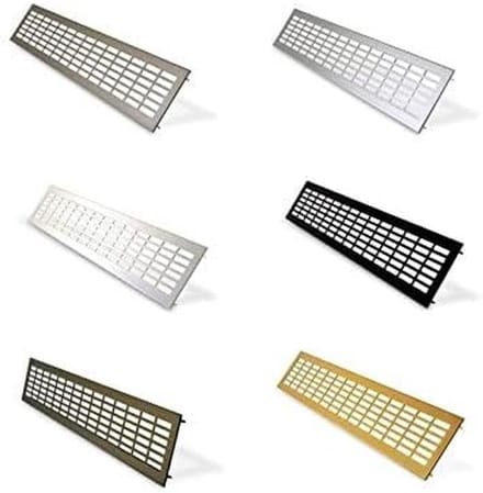 Ventilatierooster - Luchtgrille - Ventilatie - Aluminium ontwerp - 60x500mm - Wit