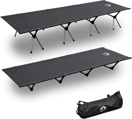 Kinderbedje - Opvouwbaar Bed - Kamperen Buiten - Robuust Draagvermogen - Breedte 80cm - Zwart