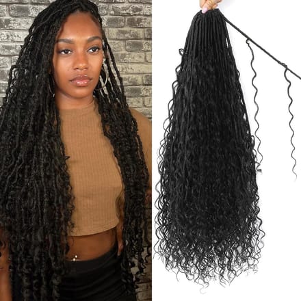 Crochet Haar - Boho Locs - Stijl Creëren - Voorgelust Zacht - 8 Packs - 1B