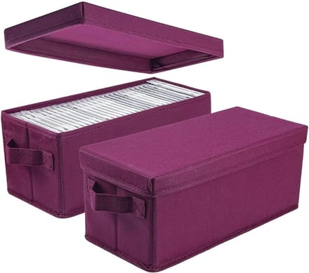 RUX® Cd Opbergdoos - Cd Opbergsysteem - Cd Koffer - Rozenrood - 34cm x 15cm x 14cm