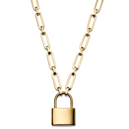 Carter Amager Goudgekleurde Kabelketting met Slothanger