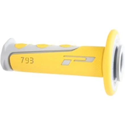 Paire de poignée jaune et grise ProGrip Road 793 pour moto scooter 50 à boite