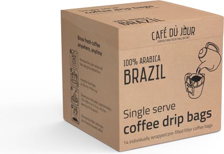 100% arabica Brazilië - Single Serve Coffee Drip Bags - 14 stuks