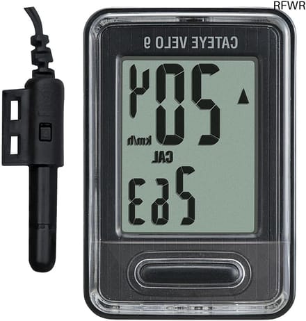 RFWR® Fietscomputer Velo 9 - Actuele snelheid, afstand en ritgegevens