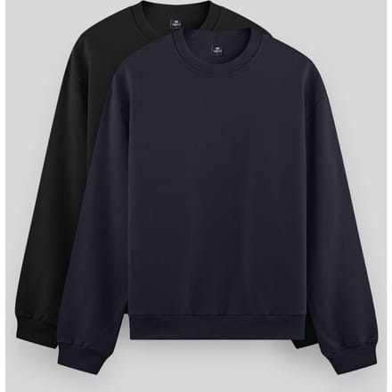 Heren Effen Ronde Hals Sweatshirt