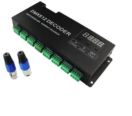 DMX controller voor led strips 24 kanaals
