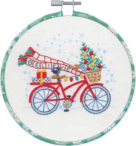 Dimensions Holiday Bicycle borduren (pakket) inclusief borduurring