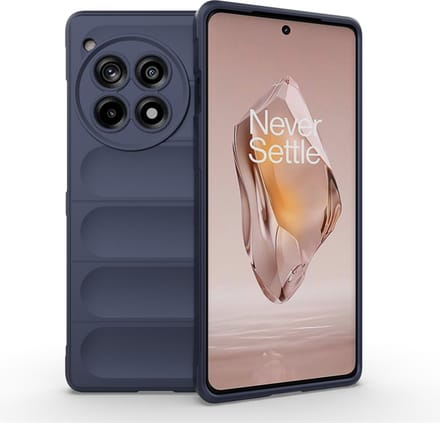 MobyDefend Hoesje - Geschikt voor OnePlus 12R - TPU Gripcase - Blauw