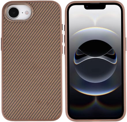 Rixus Mag Carbon With MagSafe For Apple iPhone 16e, 17e Brown