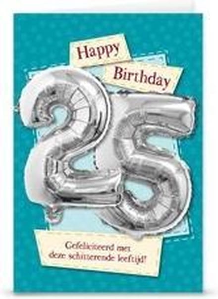 Miko - Kaart - Leeftijdballon - 25 Jaar