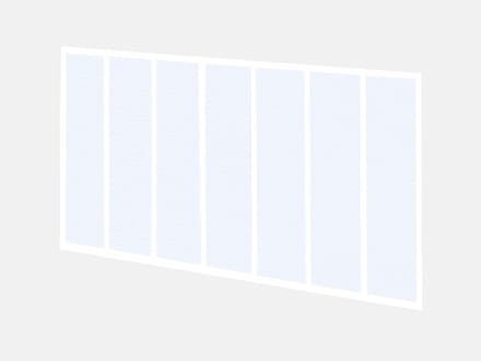Vente-unique Binnenraam van aluminium met poedercoating - 210 x 130 cm (B x H) - Wit - BAYVIEW