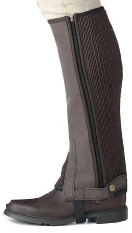 Lexhis Synthetic Junior Half Chaps Bruin 10 Years