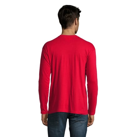 SOLS Heren Monarch T-shirt met lange mouwen (Rood)