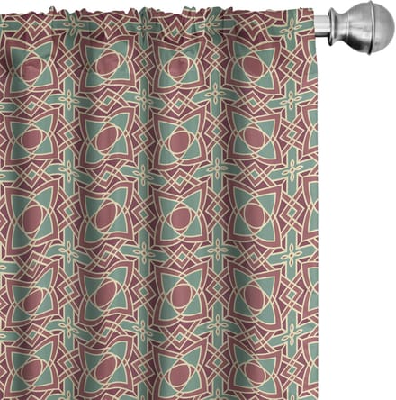 ABAKUHAUS – 2x Voorhangen 75×175 cm – microvezel – maroon/roze