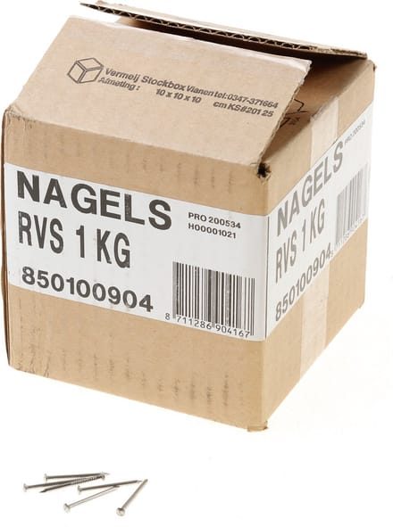 Ellen Tochtstripnagel RVS 1.6 x 25mm 1kg