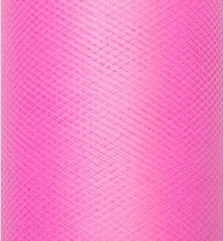 PartyDeco - Tule op rol roze (0,3 x 50 mtr)