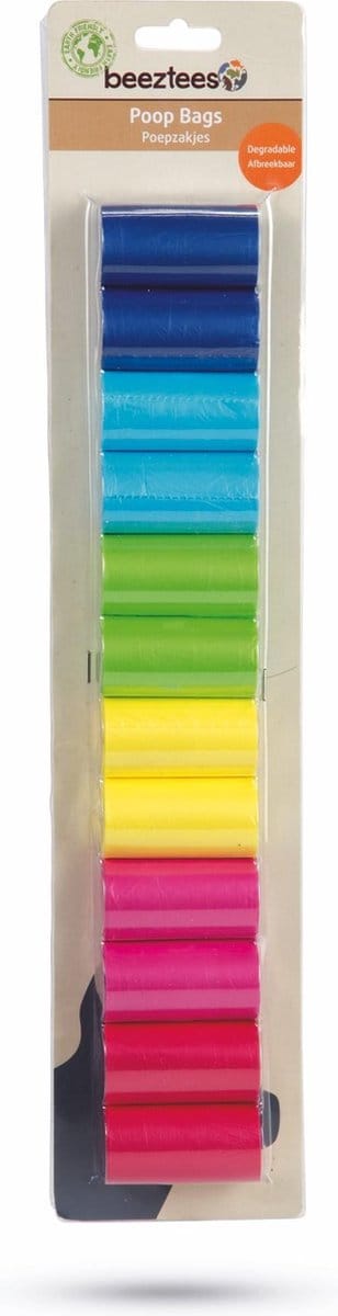 Beeztees Poepzakjes Regenboog - 12 x 20 stuks