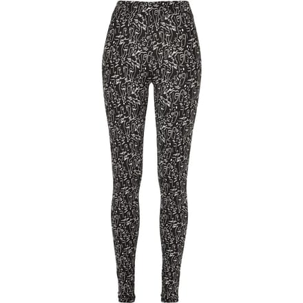 Urban Classics - Soft AOP blackline Legging - S - Zwart/Wit