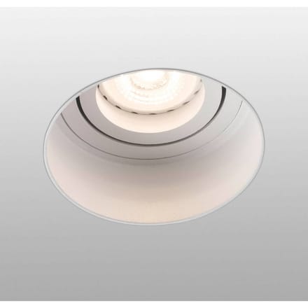 FARO BARCELONA Inbouwspot Hyde, 1-lamp, rond, draaibaar, wit