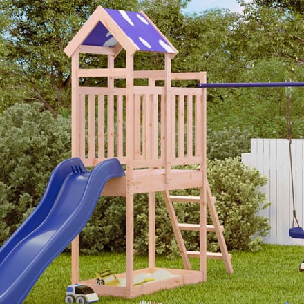 vidaXL Speeltoren Bruin 52,5 x 110,5 x 215 cm Massief Douglas hout