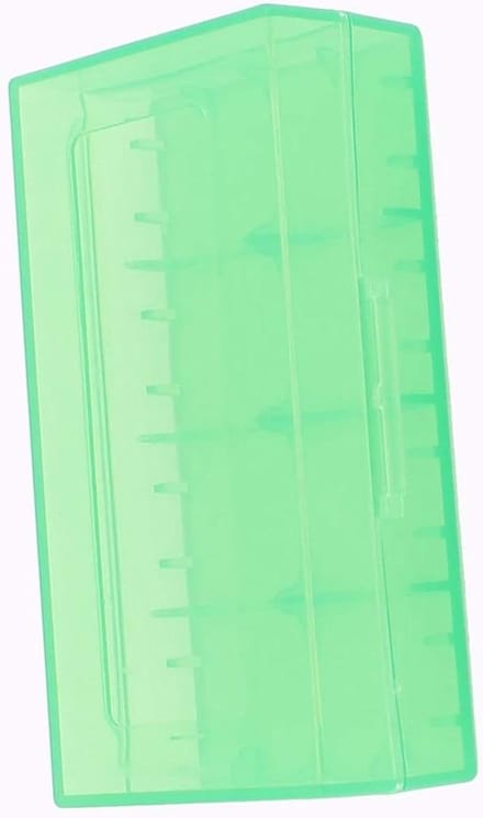 Aexit Plastic Case Holder Storage Box Groen voor 18650 16430 CR123A batterij