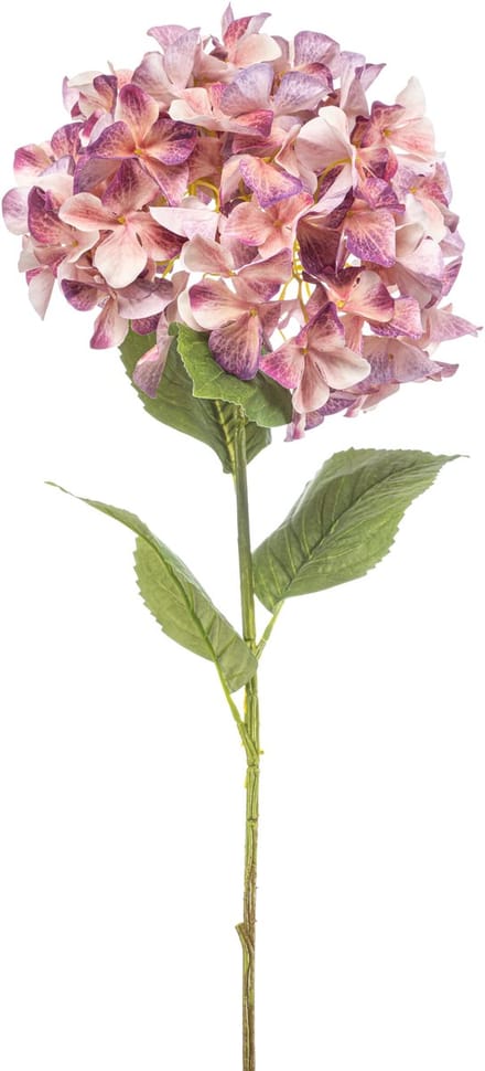 Emerald - Kunstbloem Hortensia XL peach/paars 90cm - Kunstplant voor binnen