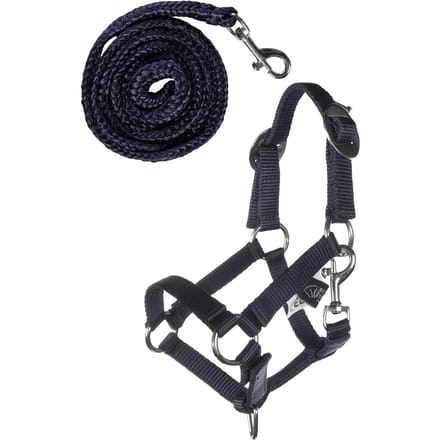 HKM HALSTER EN TOUW HOBBY HORSING BASIC Donkerblauw