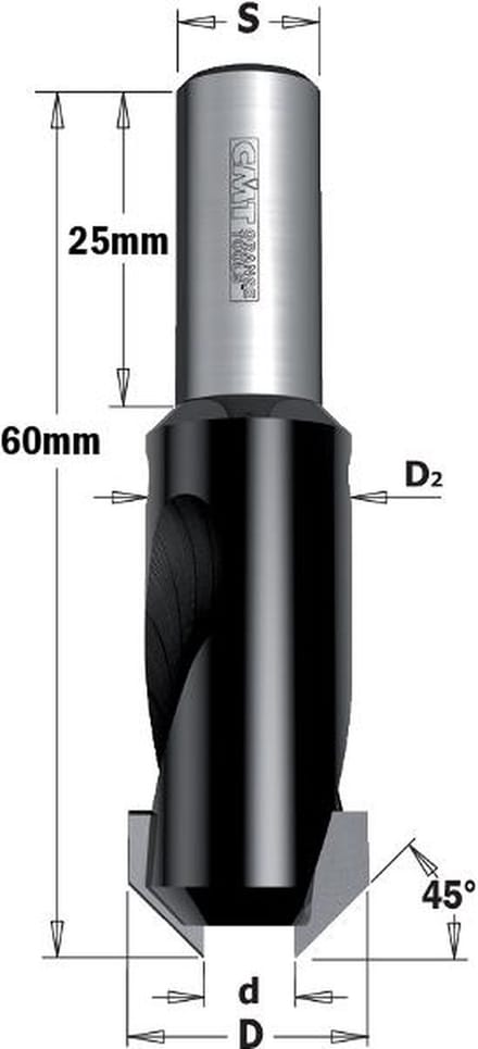 CMT - Verzinker, rechts - Boor - Verzinkers - Multifunctionele boor - 1 Stuk(s)