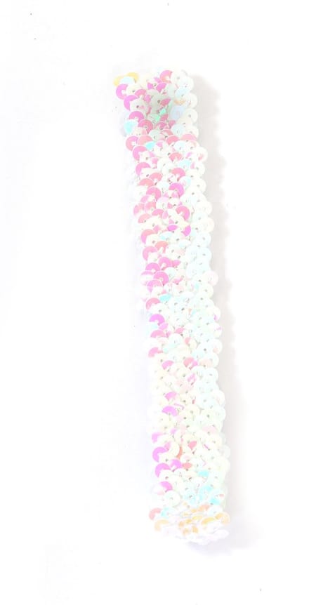 Haarband Pailletten Parelmoer - Pearl roze - One Size Elastiek - Volwassenen - Unisex - Per Stuk