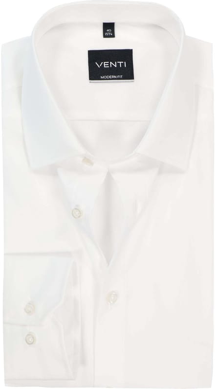 VENTI modern fit overhemd - beige - Strijkvrij - Boordmaat: 41 (EU maat: L)