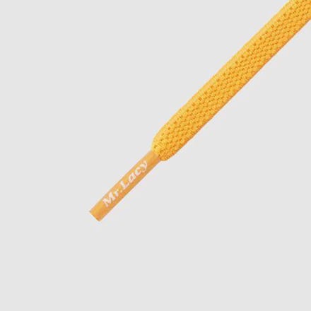 Mr. Lacy - Schoenveter - Flexies - Plat - Bright Orange  - Elastische veters - Lengte 90 cm
