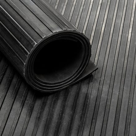 IVOL Rubber loper / rubbermat op rol streep 3mm - Breedte 100 cm - per strekkende meter