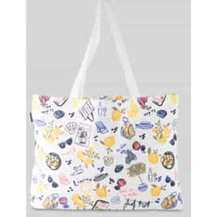 Tom Tailor - Strandtas van canvas - Maat ONESIZE - summerly lemon print