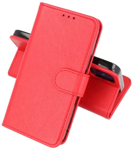 Hoesje Geschikt voor iPhone 12 Mini - Kaarthouder Book Case Telefoonhoesje - Rood