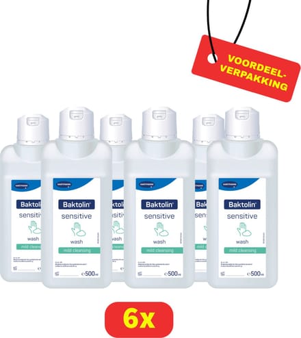 Hartmann Baktolin Sensitive Waslotion - Handzeep - 6 x 500ml - Voordeelverpakking