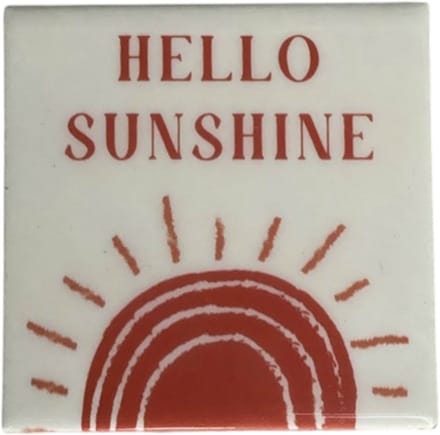 HomeBound by KY | Tegeltje Hello Sunshine | 10,5x10,5x0,5cm