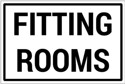 Fitting rooms bord | gecoat dibond materiaal | 30 x 20 cm