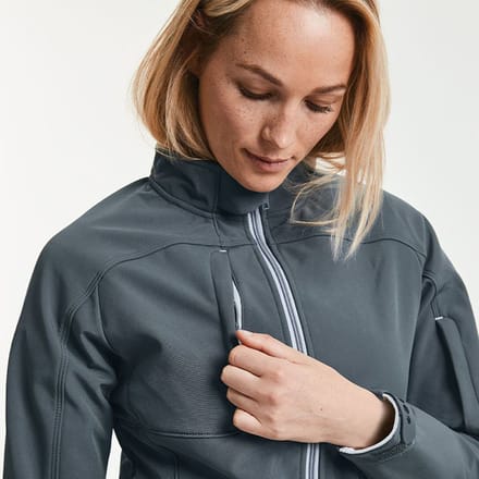 Russell Dames/dames Bionic Softshell Jacket (IJzergrijs)