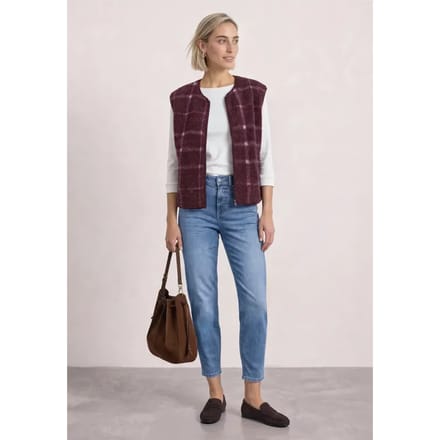 Teddyvest met rits en print