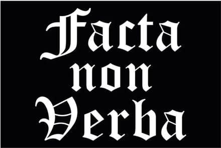 FR.KZK VLAG FACTA NON VERBA OLD ENGLISCH (120X80)