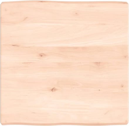 Tafelblad Massief Eikenhout met Natuurlijke Rand - 60x60 cm Houten Plank