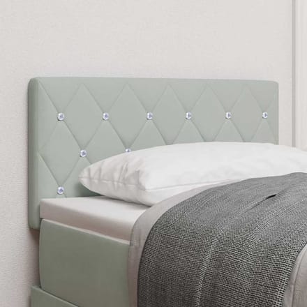 vidaXL - Hoofdbord - Lichtgrijs - 80 - cm - Fluweel
